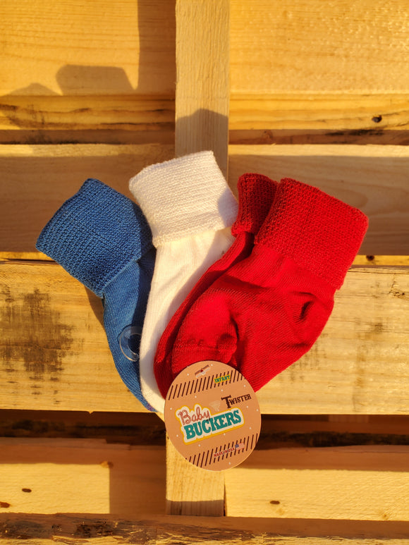 3 Pack - Baby Buckers™ Infant Socks by Twister®