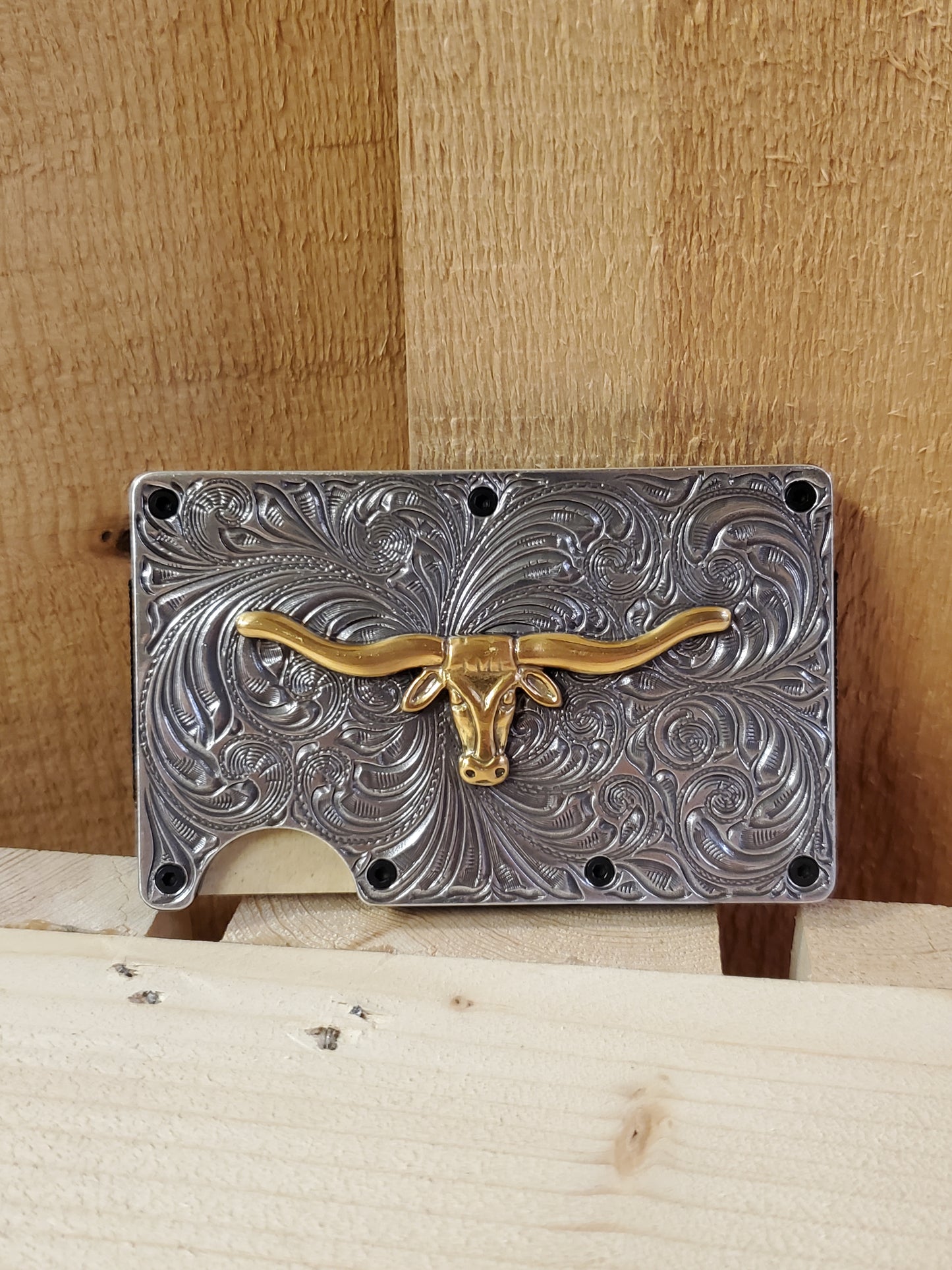 Two Tone Longhorn Utility Wallet by 3D Belts®