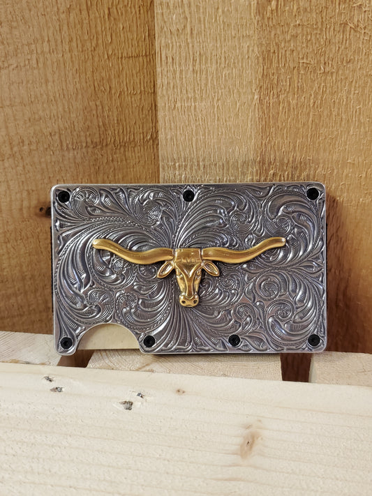 Two Tone Longhorn Utility Wallet by 3D Belts®