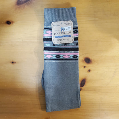 Patterned Over The Calf Women's Boot Socks by Boot Doctor®