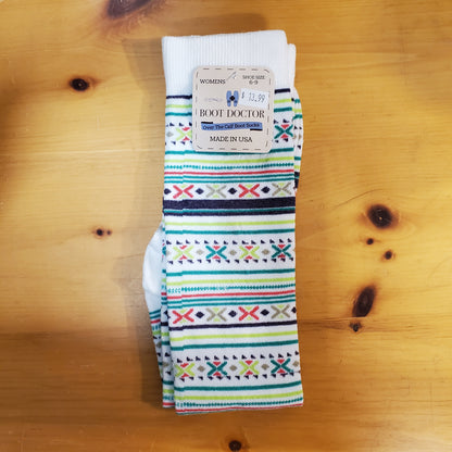 Patterned Over The Calf Women's Boot Socks by Boot Doctor®
