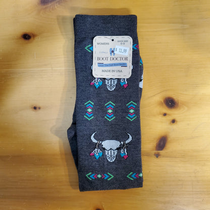 Patterned Over The Calf Women's Boot Socks by Boot Doctor®