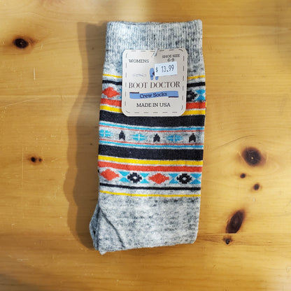 Patterned Women's Crew Socks by Boot Doctor®
