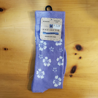 Patterned Women's Crew Socks by Boot Doctor®