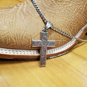 Western Scrolling Cross Men's Necklace by Twister®