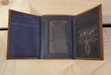 Oiled Top Grain 'Logo' Tri-Fold Men's Wallet by Ariat®