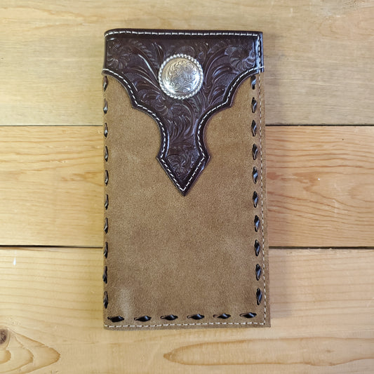 Buckstitch & Scrolled Cutout Men's Rodeo Wallet by Nocona®