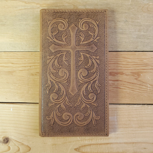 "Cross Embossed" Men's Rodeo Wallet by Nocona®