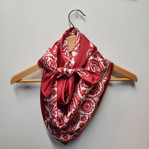 Red Bandana Print Wild Rag by M&F®