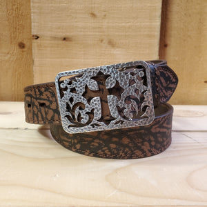 Textured Chocolate Brown Women's Belt by Ariat®