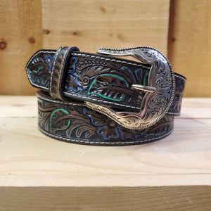 Midnight Floral Tooled Women's Belt by Nocona®