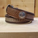 Embroidered & Whipstitched Men's Belt by Nocona®