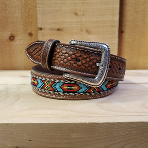 Southwest Embroidered & Horsehair Men's Belt by Nocona®