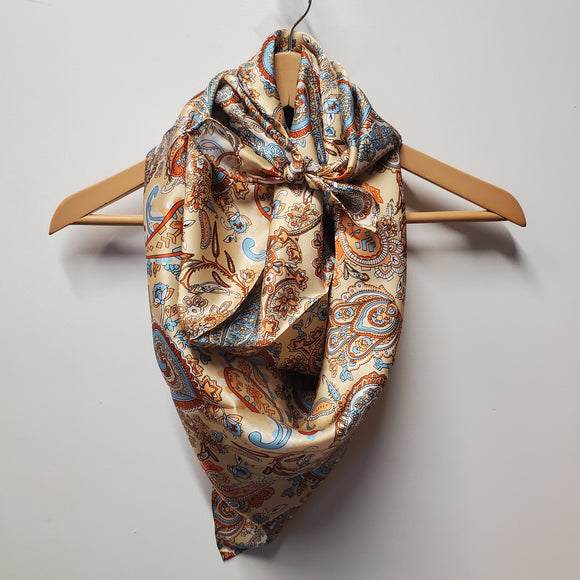 Peach & Blue Paisley Wild Rag by M&F®