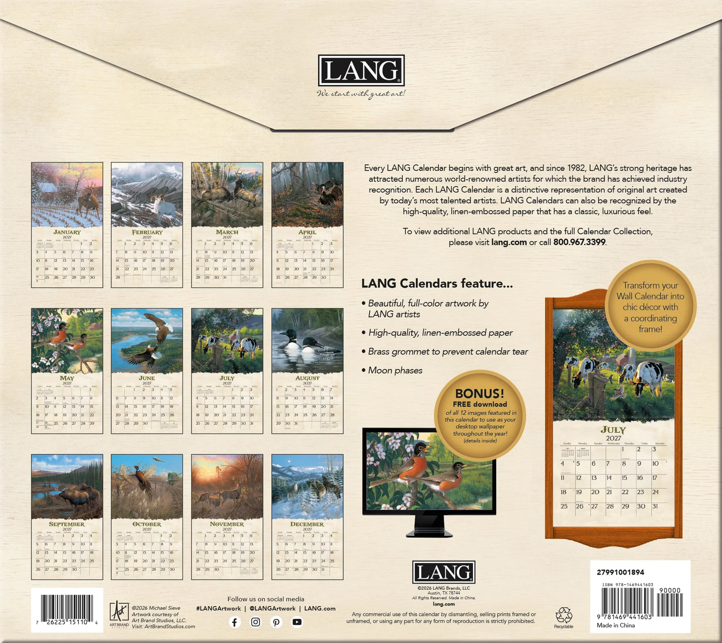 2027 Calendars by LANG®