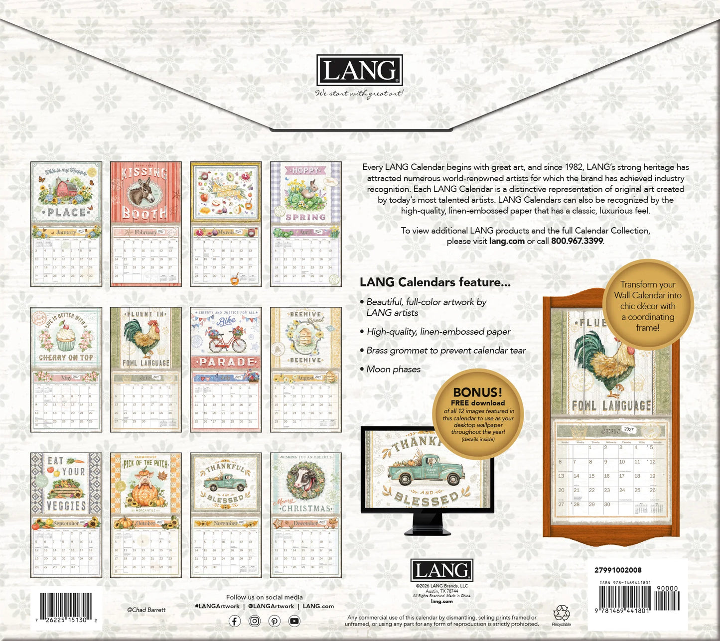 2027 Calendars by LANG®