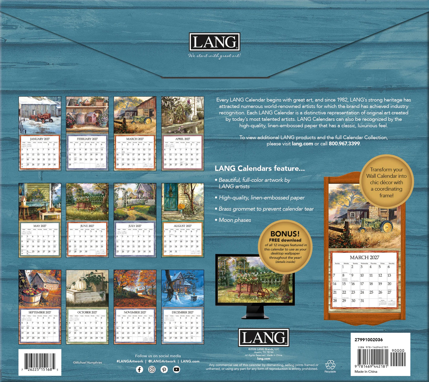 2027 Calendars by LANG®