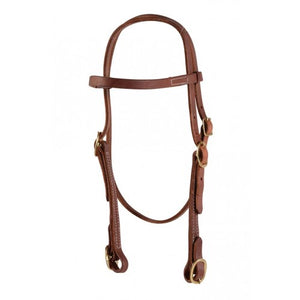 Quick Change Oiled Harness Leather Browband Headstall by Western Rawhide®