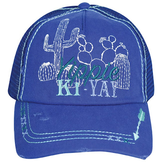 Blue 'Yippie Ki-Yay' Low Profile Ball Cap by Catchfly®