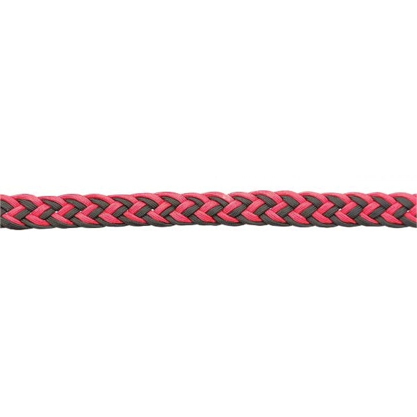 pink and grey braided nylon rope