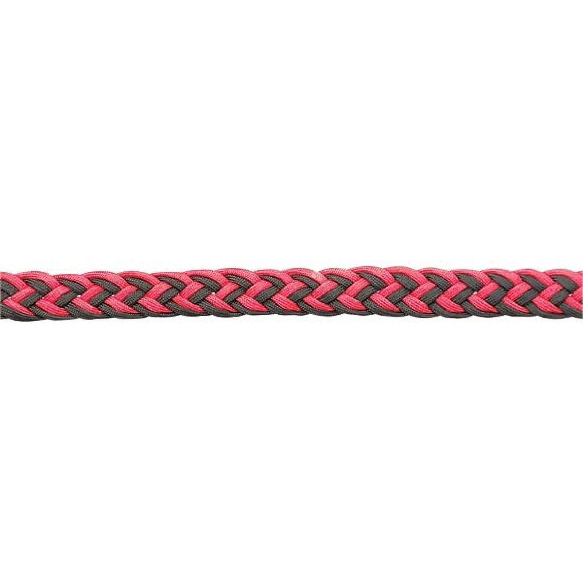 pink and grey braided nylon rope