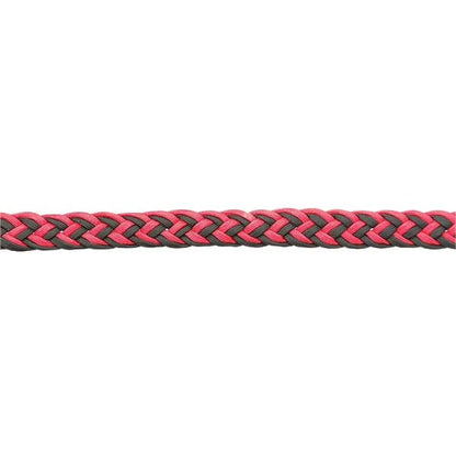pink and grey braided nylon rope