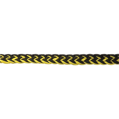yellow and black braided rope