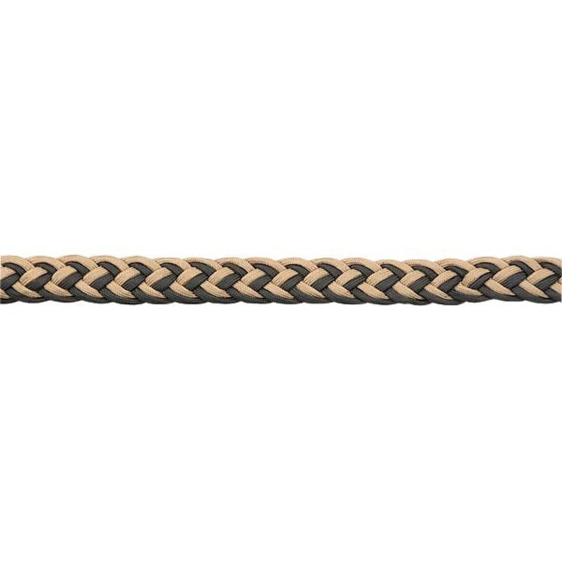 black and tan braided rope