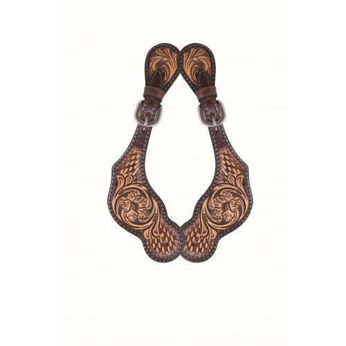 Two Tone Floral & Basket Spur Spur Straps by Country Legend®