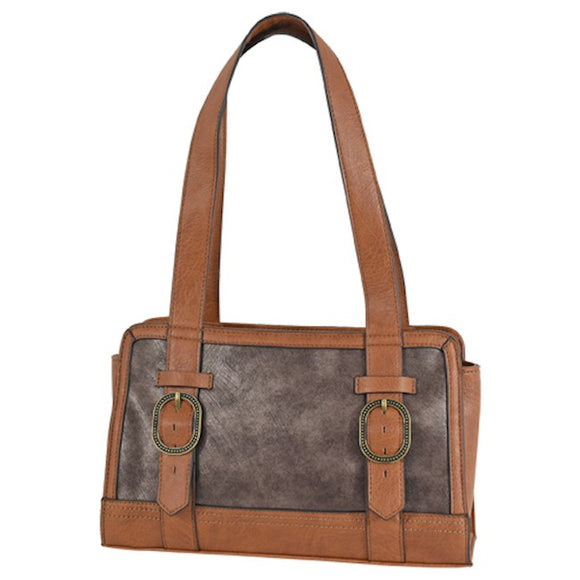 Bronze & Tan Shoulder Bag by Catchfly®