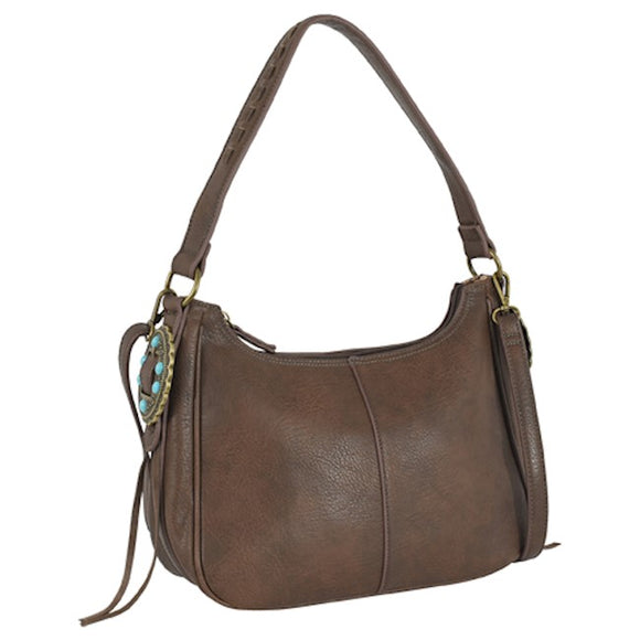 Chocolate Brown & Concho Shoulder Bag by Justin®