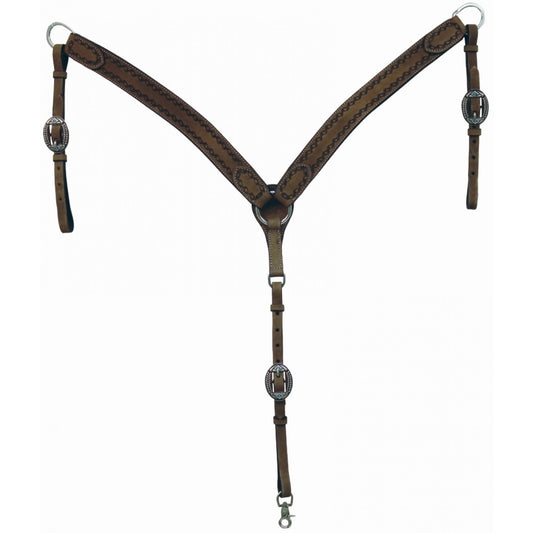 Country Legend™ Roughout Border Breast Collar by Western Rawhide®