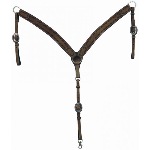 Country Legend™ Roughout Border Breast Collar by Western Rawhide®
