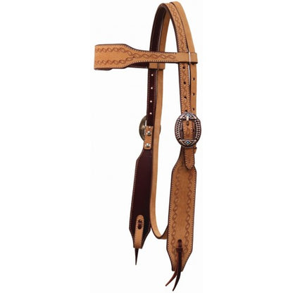 Country Legend™ Roughout Border Brow Band Headstall by Western Rawhide®