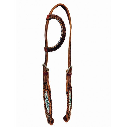 'Reno Feather' Beaded Single Ear Headstall by Country Legend®