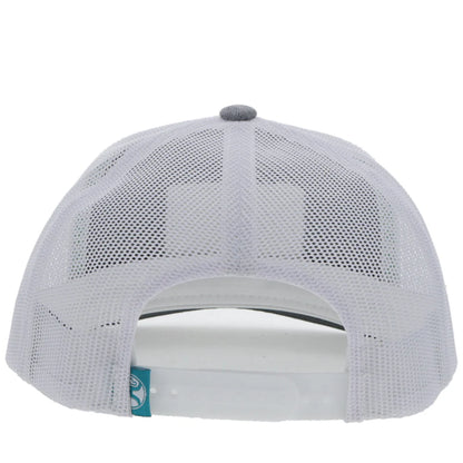 a white mesh back of a ball cap