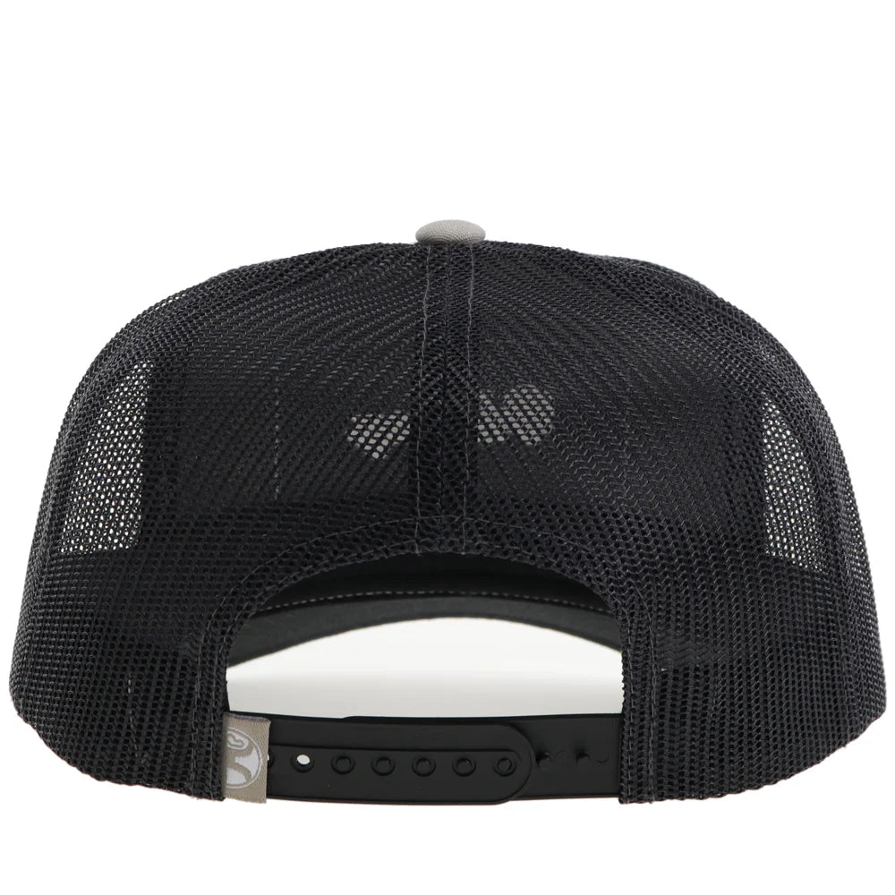 Black mesh Hooey cap with a white interior on a white background