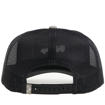 Black mesh Hooey cap with a white interior on a white background