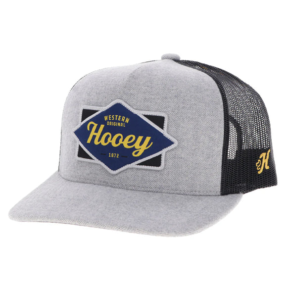 Herringbone Grey & Black 'Diamond' Cap by Hooey®