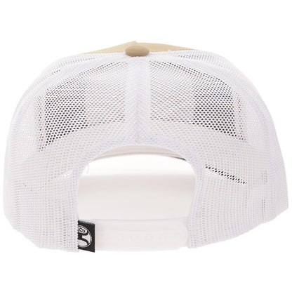 a white mesh back cap on a white background