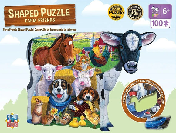 'Farm Friends' Shaped 100 Piece Puzzle