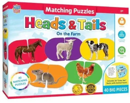 Matching Puzzles 'Heads & Tails' Matching Game by Master Pieces®