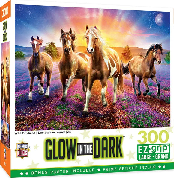 'Wild Stallions' Glow in the Dark™ 300 Piece Puzzle