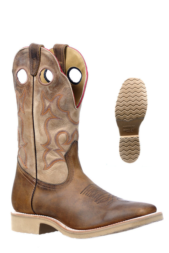 Hillbilly Tan Maxumlite™ Sole Wide Square Toe Men's Boot by Boulet®