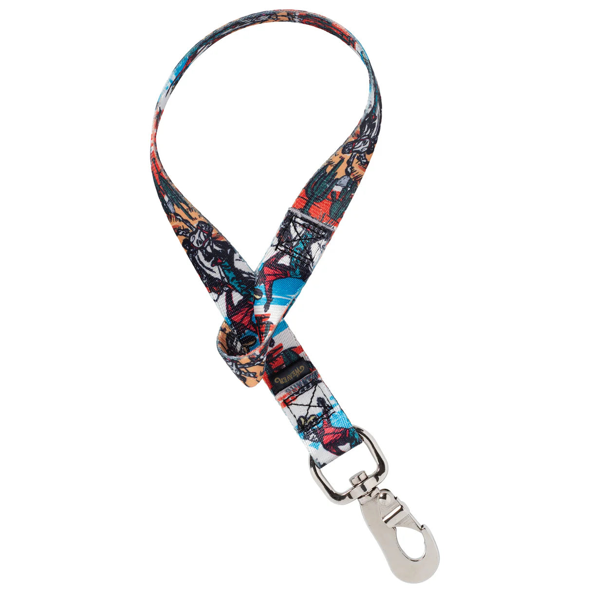 Rodeo Print bucket strap on a white background
