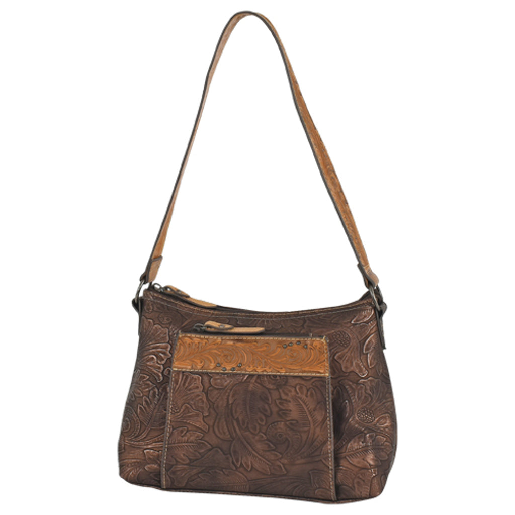 Bronze Floral Shoulder Bag by Tony Lama®