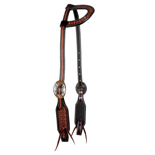 'Block Basket' Single Ear Headstall by Professional's Choice®