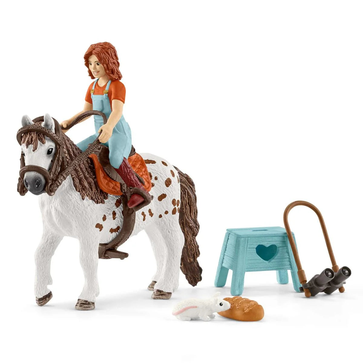 Schleich Horse and Girl riding play set on a white background