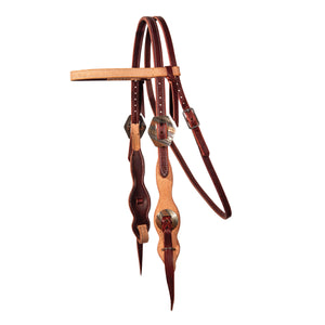 Two Tone Tassle Quick Change Browband Headstall by Professional's Choice®