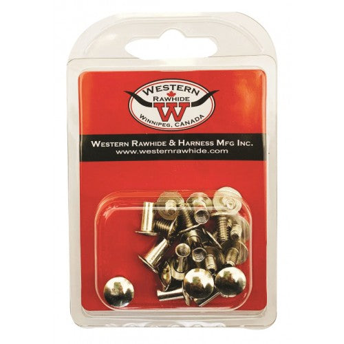 1/4" Nickel Plated Chicago Screws by Western Rawhide®